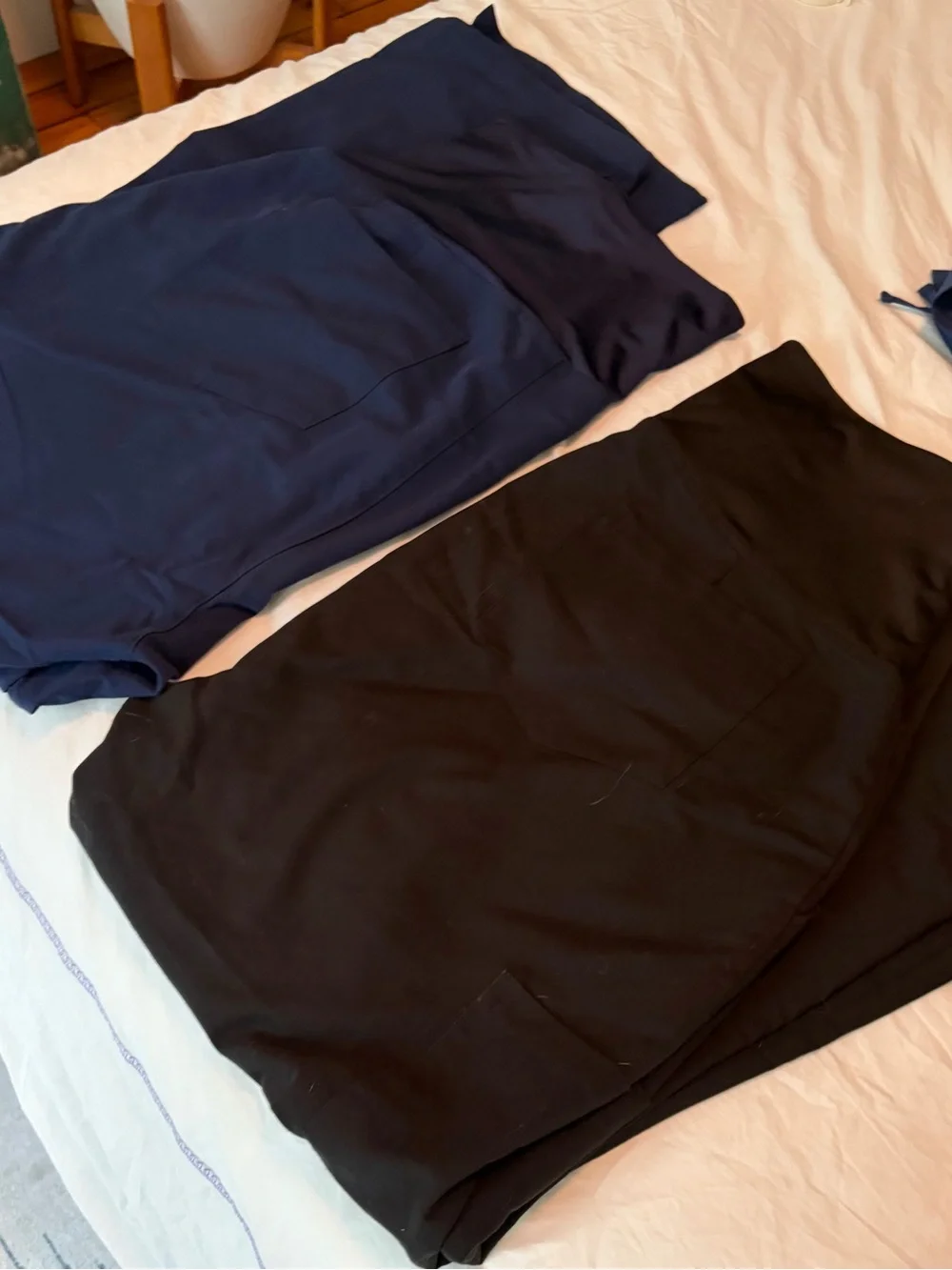 Four pairs Maternity Black Wide-Leg Mandala Pants scrubs